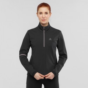 Salomon Agile Softshell Női Kabát Fekete | 49608-VQKP