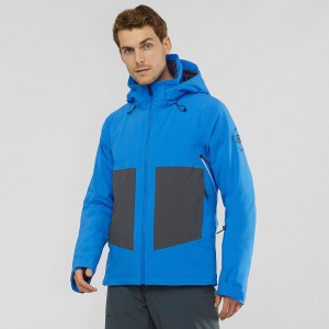 Salomon Epic Jacket M Férfi Síkabátok Kék | 74186-GULY