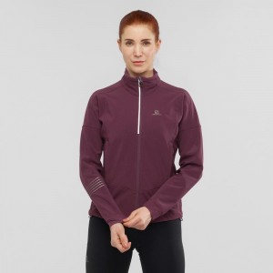 Salomon Lightning Warm Sshell Jkt W Női Kabát Lila | 60358-JPKD