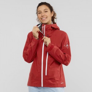 Salomon Outpeak 3L Light Jacket W Női Síkabátok Piros | 94012-TFPG