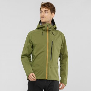 Salomon Outpeak 3L Light Shell Jacket M Férfi Síkabátok Zöld | 59371-HZVW