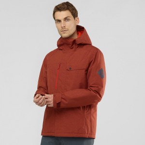 Salomon Powderstash Jacket M Férfi Síkabátok Piros | 23608-SFEA