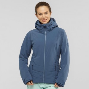 Salomon Prevail Jacket W Női Síkabátok Sötétkék | 17624-SCPO