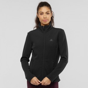 Salomon Radiant Full Zip Középréteg W Női Síkabátok Fekete | 76890-SIEK