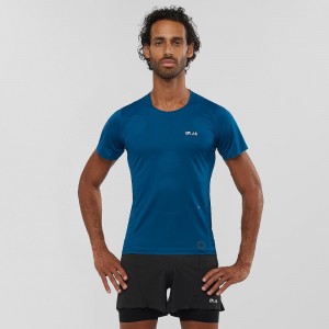 Salomon S Lab Nso Tee M Férfi Felsők Kék | 12953-IZGP