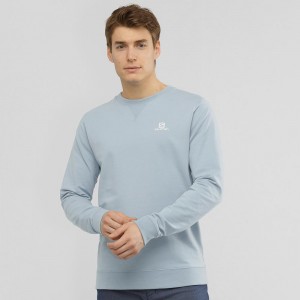 Salomon Shift Crewneck M Férfi Pulóver Kék | 57210-OZWL