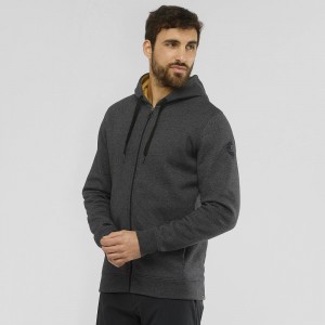 Salomon Shift Full Zip Hoodie M Férfi Futókabát Fekete | 95708-XHDT