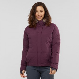 Salomon Snuggly Warm Jacket W Női Síkabátok Lila | 47965-WEZR