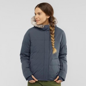 Salomon Snuggly Warm Jacket W Női Síkabátok Gray | 56784-FVKZ