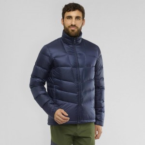 Salomon Transition Down Jacket M Férfi Kabát Sötétkék | 90785-QMIY