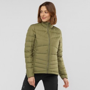 Salomon Transition Down Jacket W Női Kabát Zöld | 86430-GZWL