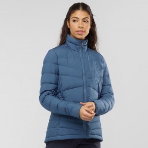 Salomon Transition Down Jacket W Női Kabát Sötétkék | 10429-IZDO