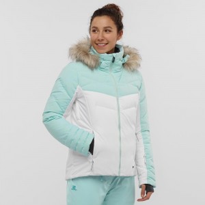 Salomon Warm Ambition Jacket W Női Síkabátok Fehér | 80341-ODZA