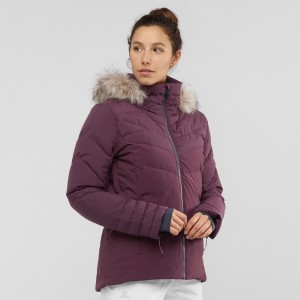 Salomon Warm Ambition Jacket W Női Síkabátok Lila | 04653-TOWI