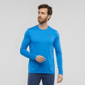 Salomon Xa Ls Tee M Férfi Felsők Kék | 83071-EVIM