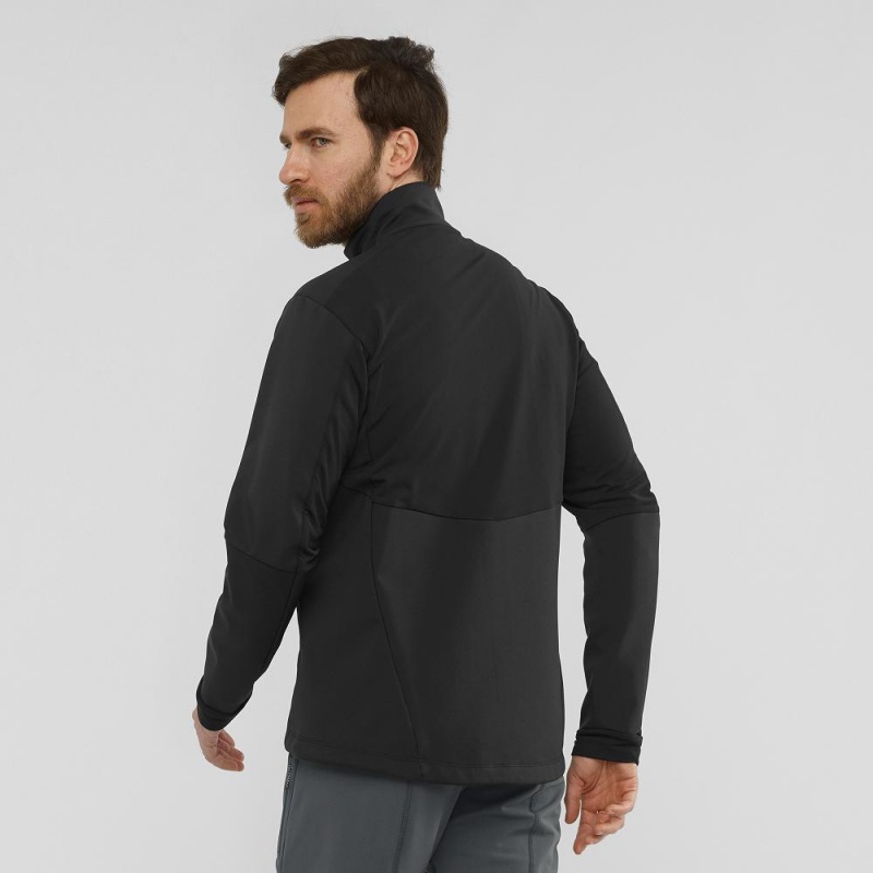 Salomon Agile Softshell Férfi Futókabát Fekete | 82691-FPIQ