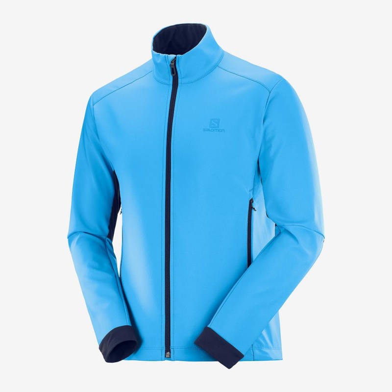 Salomon Agile Softshell Férfi Futókabát Kék | 54362-PARW