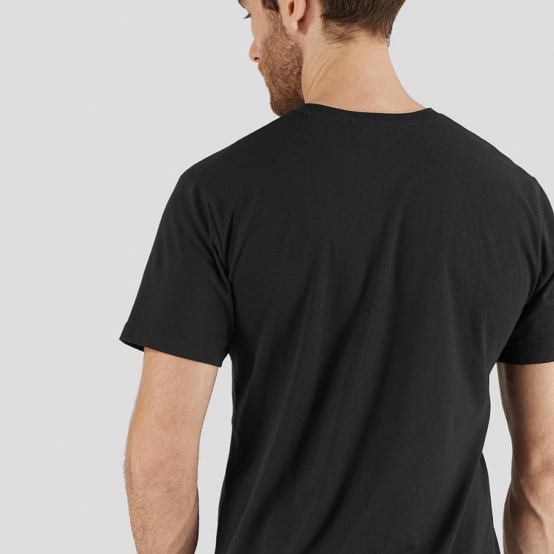 Salomon Blend Logo Tee M Férfi Póló Fekete | 84126-RKIQ