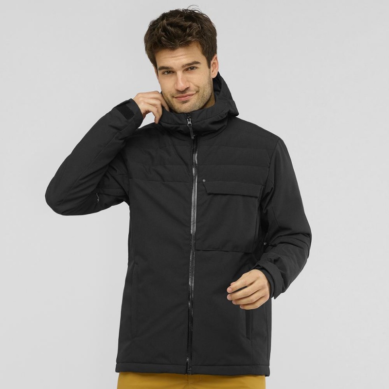 Salomon Deepsteep Jacket M Férfi Síkabátok Fekete | 95342-ZHOE