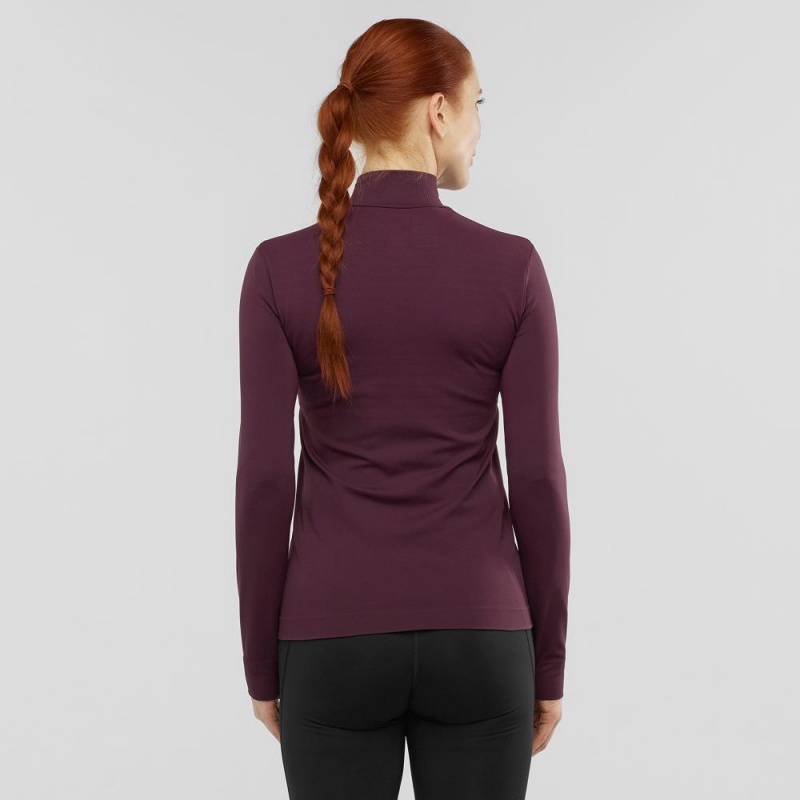 Salomon Essential Seamless Női Pulóver Lila | 41528-GRYX