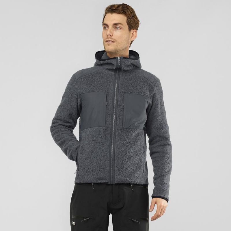 Salomon Essential Warm Teddy Férfi Síkabátok Gray | 79402-IZAP