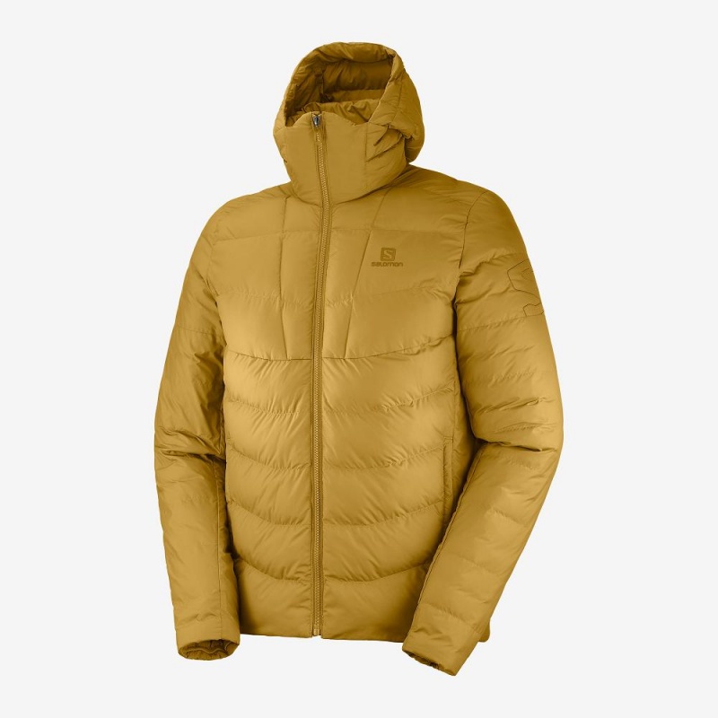 Salomon Essential Xwarm Insulated Férfi Kapucnis Pulóver Sárga | 59106-DUOC