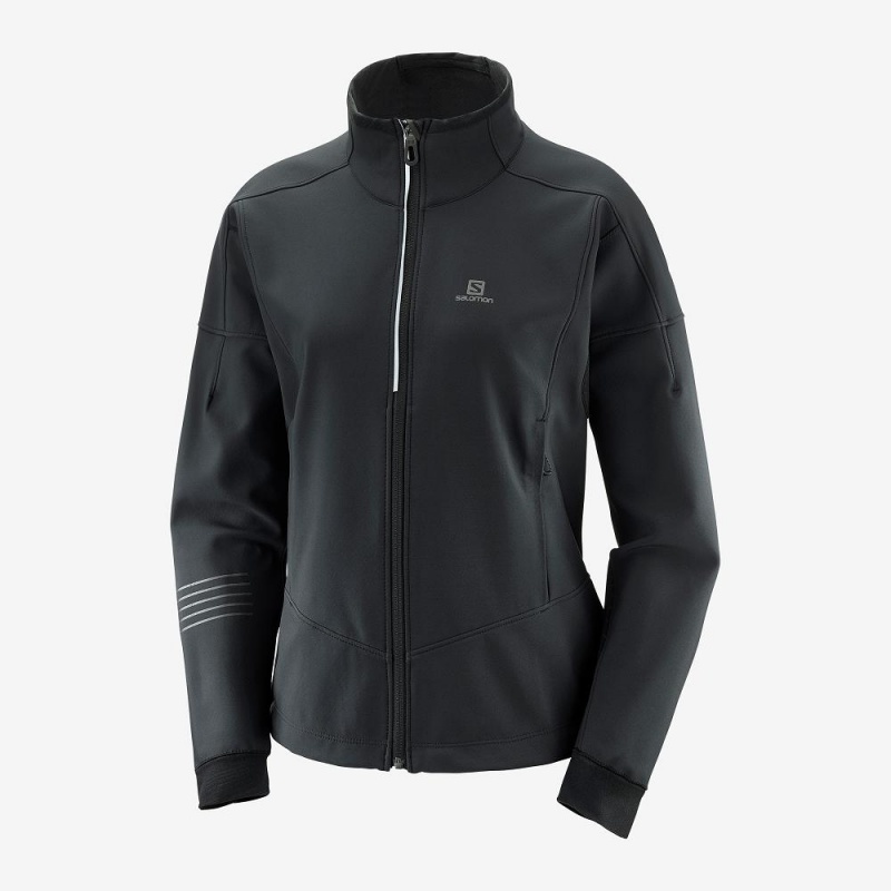 Salomon Lightning Warm Sshell Jkt W Női Kabát Fekete | 05847-GFKR