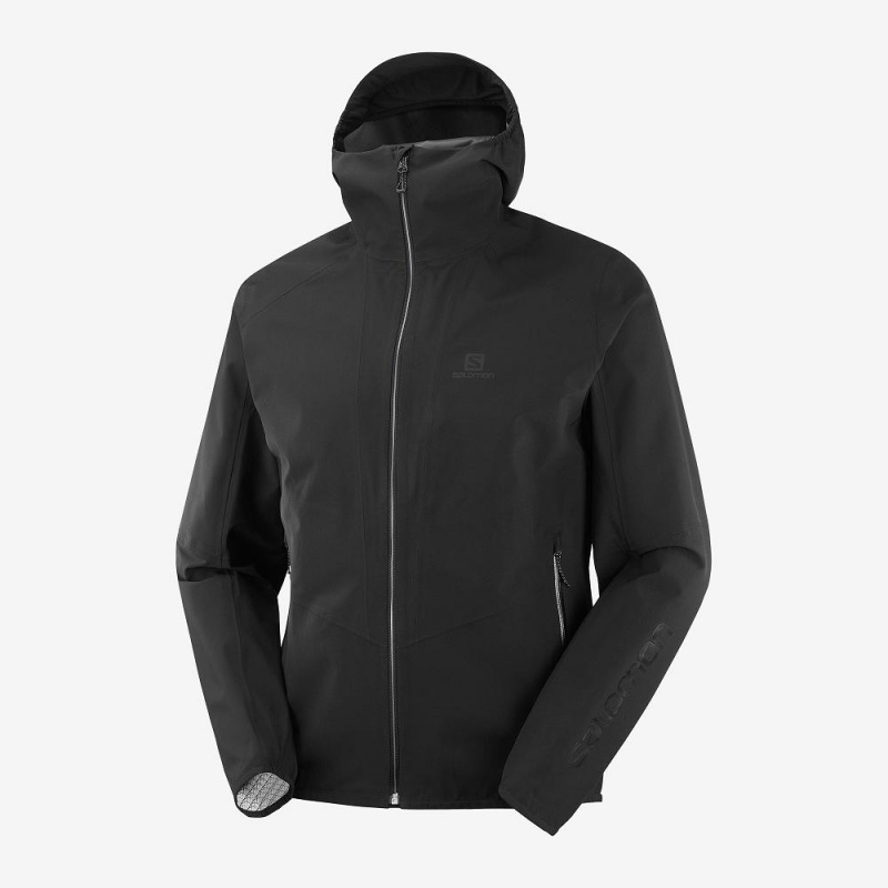 Salomon Outline Jacket M Férfi Kabát Fekete | 03752-QKRA