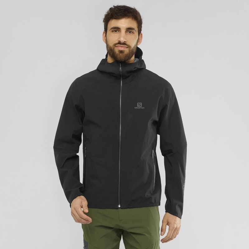 Salomon Outline Jacket M Férfi Kabát Fekete | 03752-QKRA