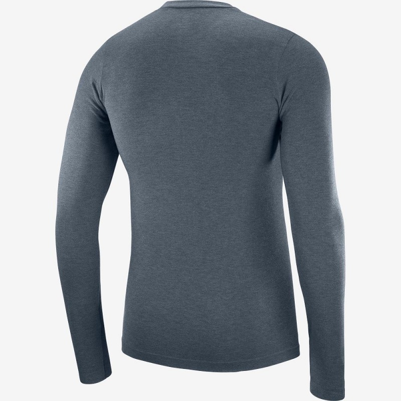 Salomon Outline Seamless Crew M Férfi Felsők Gray | 81507-XGJK