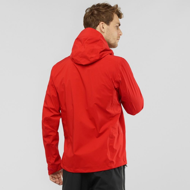 Salomon Outpeak 3L Light Shell Jacket M Férfi Síkabátok Piros | 71925-RBCV