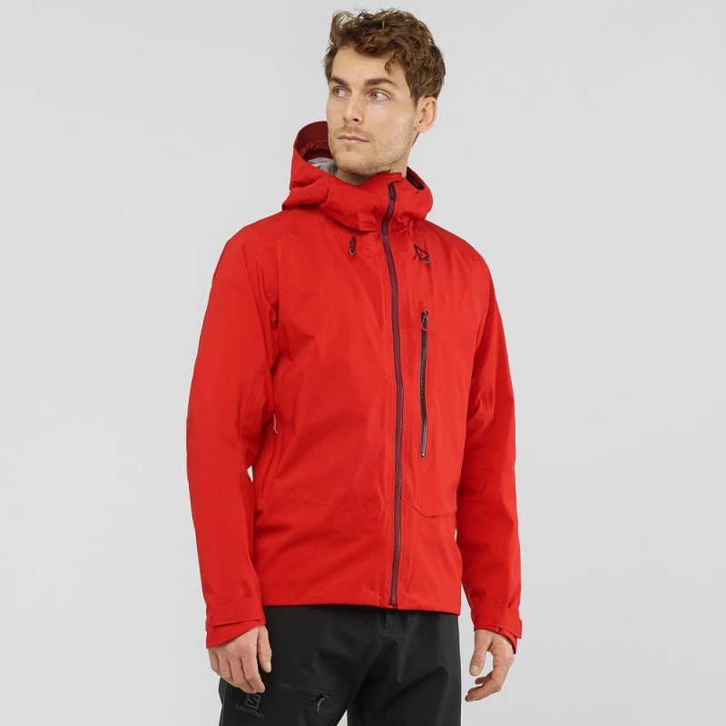 Salomon Outpeak 3L Light Shell Jacket M Férfi Síkabátok Piros | 71925-RBCV