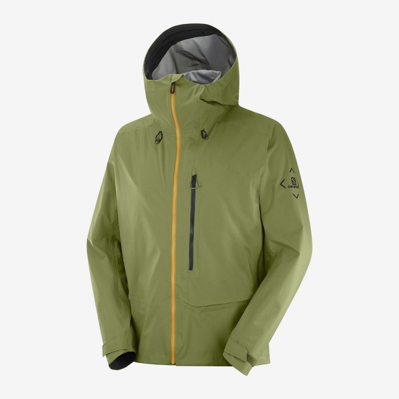 Salomon Outpeak 3L Light Shell Jacket M Férfi Síkabátok Zöld | 59371-HZVW