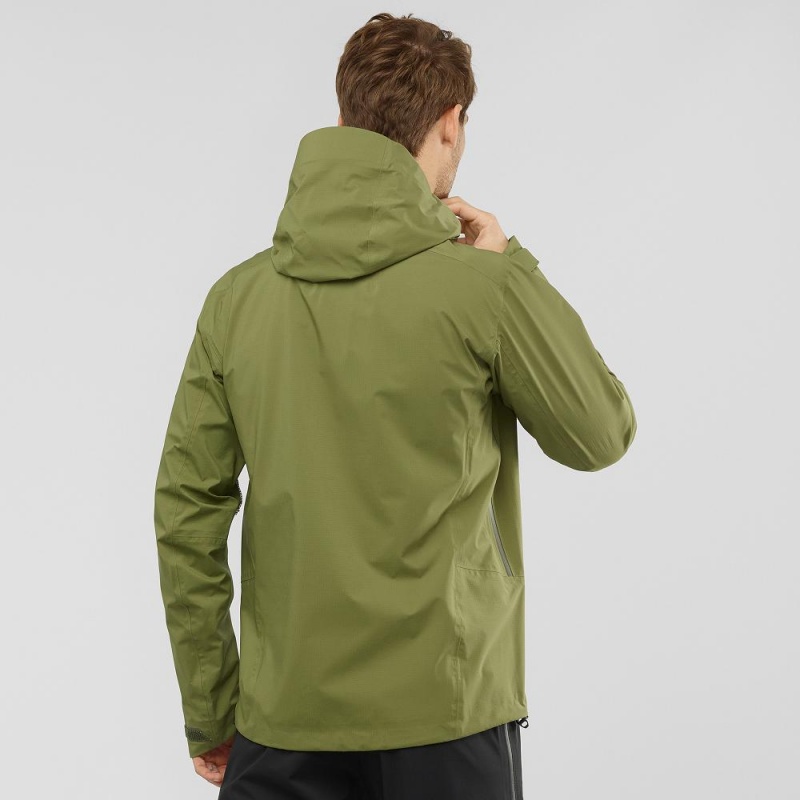 Salomon Outpeak 3L Light Shell Jacket M Férfi Síkabátok Zöld | 59371-HZVW