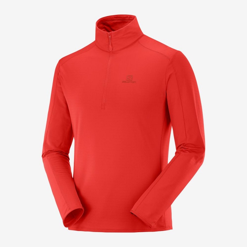 Salomon Outrack Half Zip Mid M Férfi Síkabátok Piros | 60527-WUDG