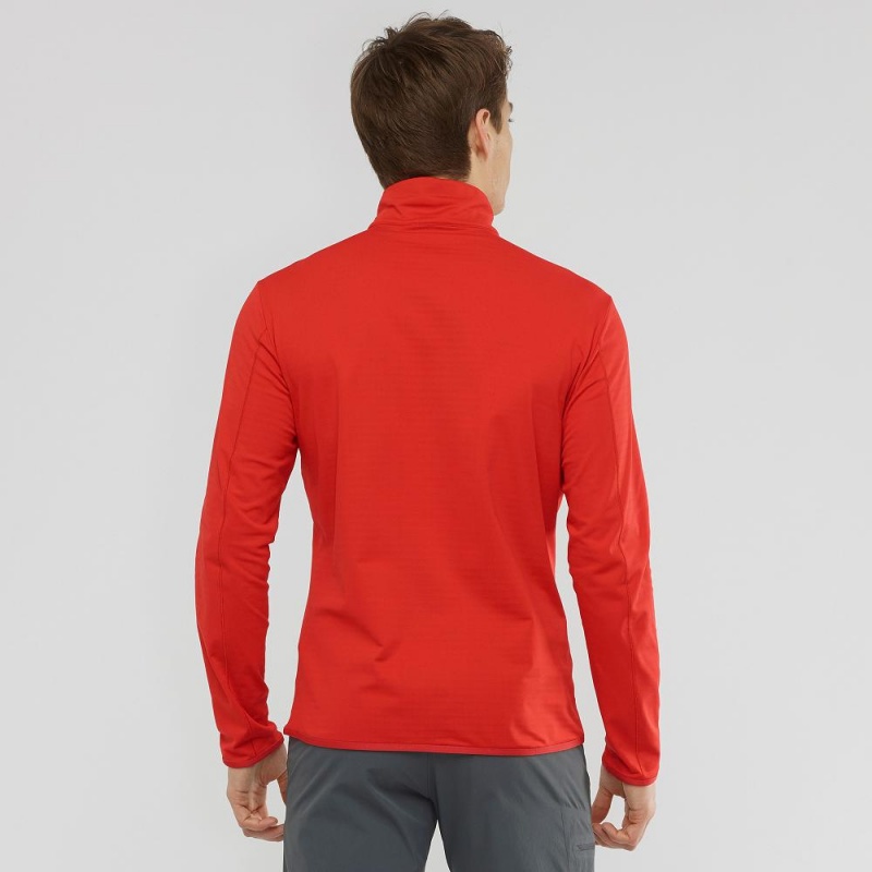 Salomon Outrack Half Zip Mid M Férfi Síkabátok Piros | 60527-WUDG