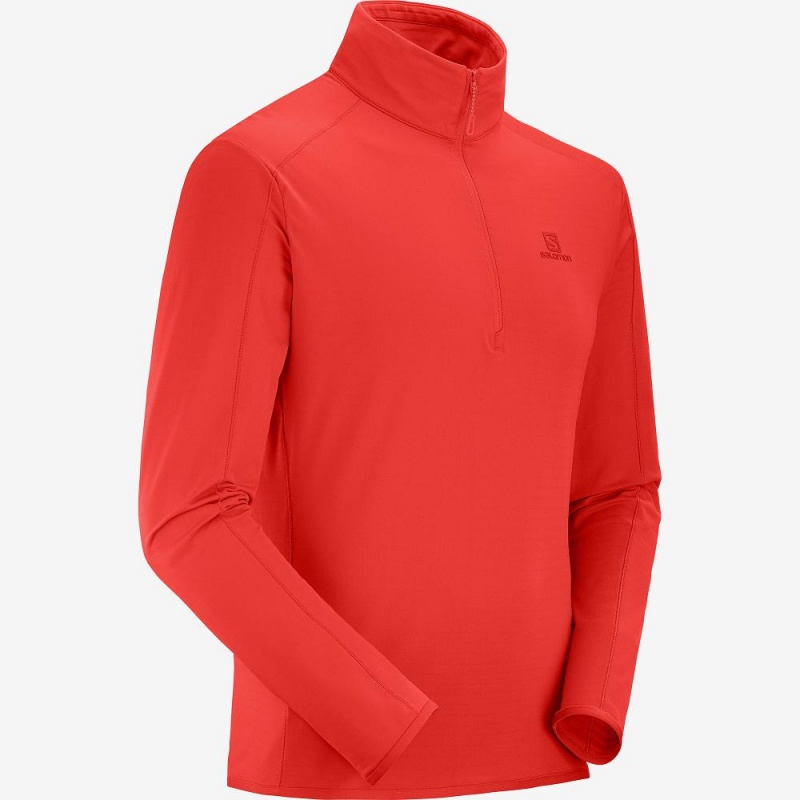 Salomon Outrack Half Zip Mid M Férfi Síkabátok Piros | 60527-WUDG