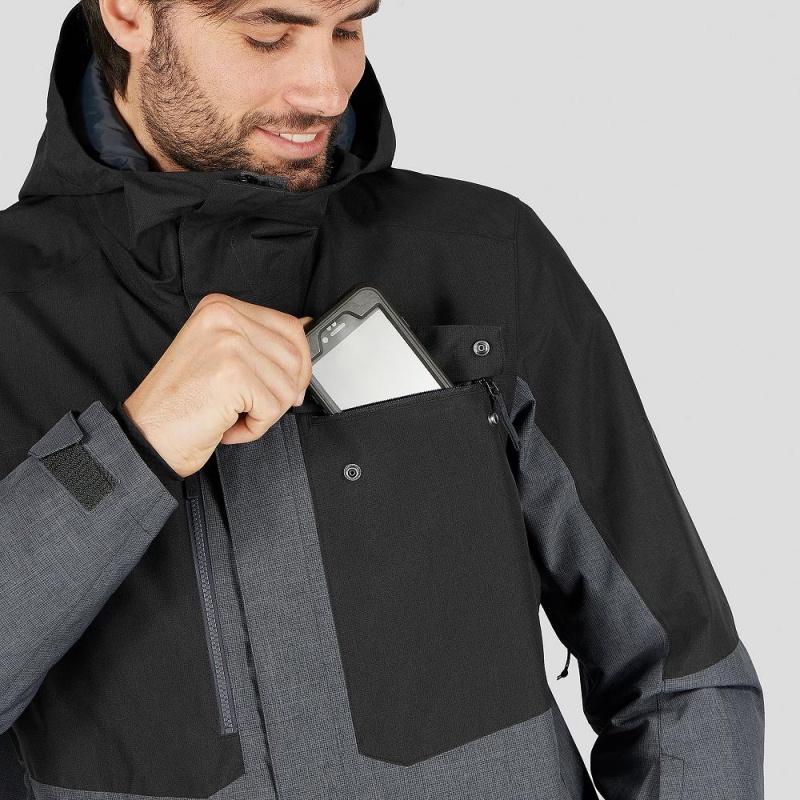 Salomon Powderstash Jacket M Férfi Síkabátok Gray | 73285-SRYT