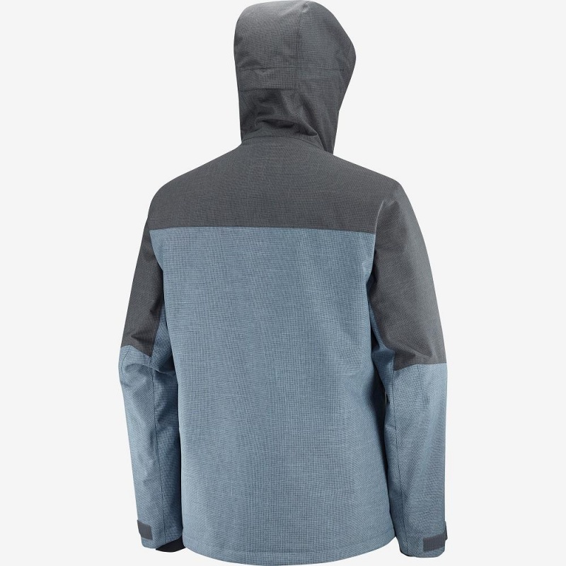 Salomon Powderstash Jacket M Férfi Síkabátok Kék | 34056-DUKS