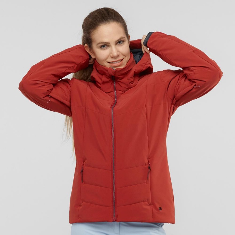 Salomon Prevail Jacket W Női Síkabátok Piros | 64072-DBOQ