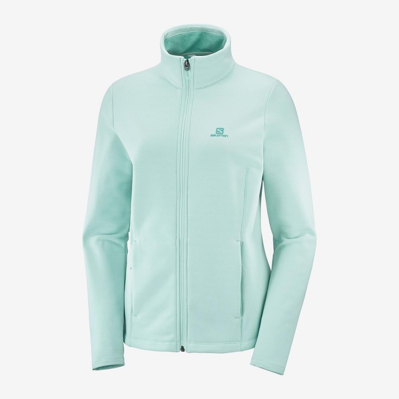 Salomon Radiant Full Zip Középréteg W Női Síkabátok Zöld | 75630-AUKE