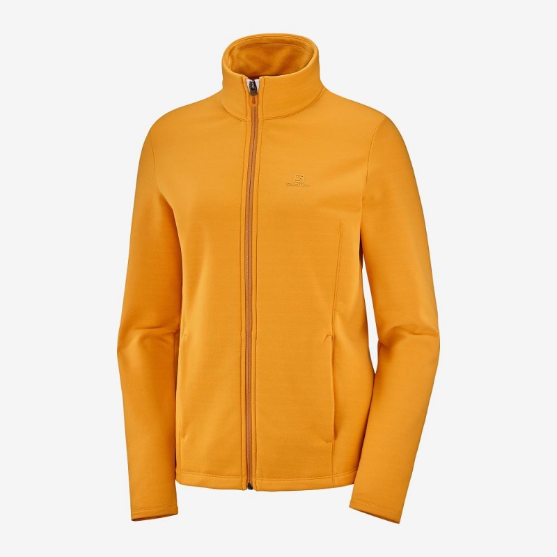 Salomon Radiant Full Zip Középréteg W Női Síkabátok Sárga | 62934-OVNA