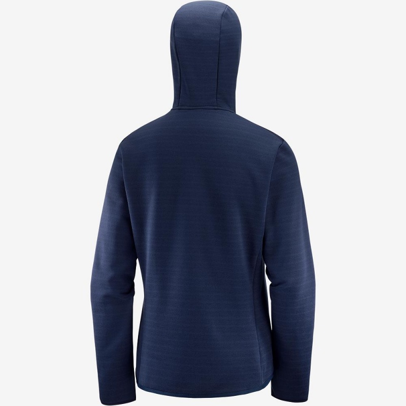 Salomon Radiant Hibrid Hoodie W Női Síkabátok Sötétkék | 04856-GSVF