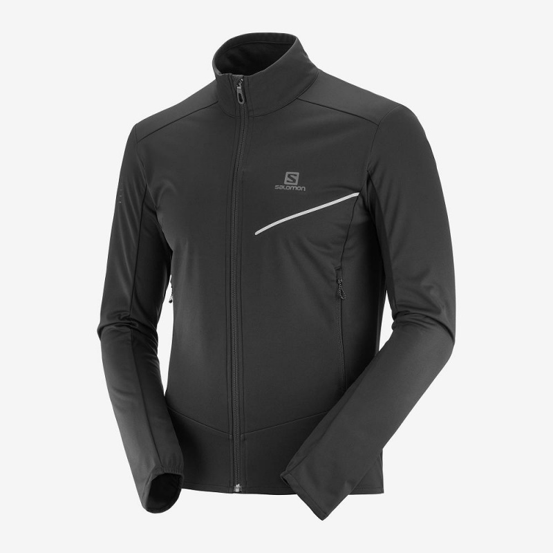 Salomon Rs Softshell Jkt M Férfi Kabát Fekete | 49780-JBZL