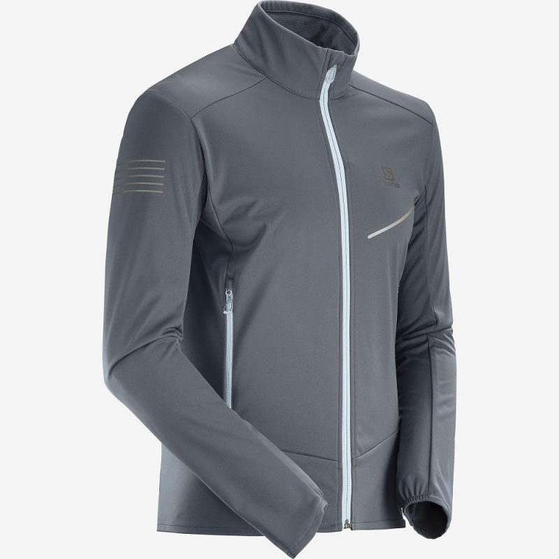 Salomon Rs Softshell Jkt M Férfi Kabát Gray | 81457-HGSY