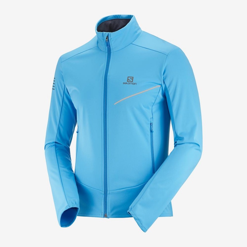 Salomon Rs Softshell Jkt M Férfi Kabát Kék | 50384-NZIM