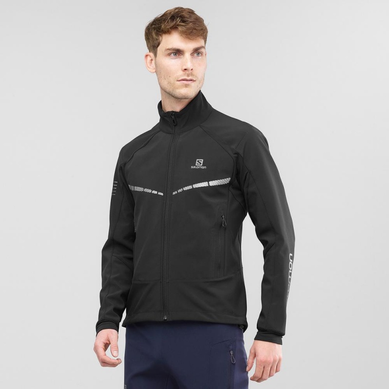 Salomon Rs Warm Softshell Jkt M Férfi Kabát Fekete | 27986-CXIN