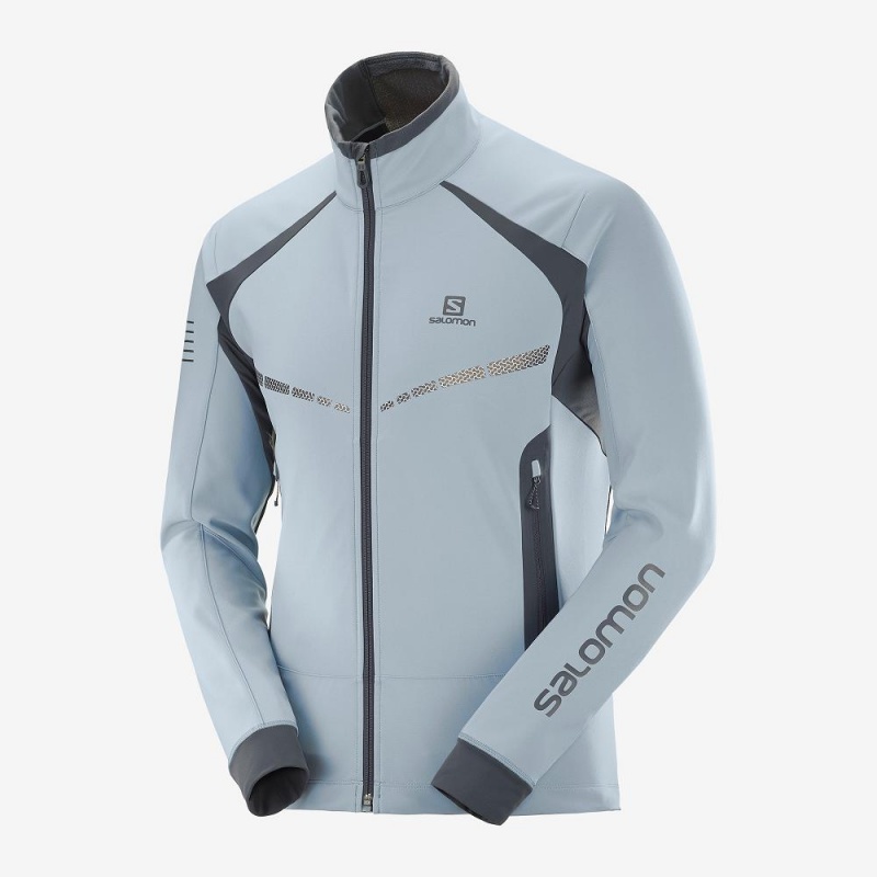 Salomon Rs Warm Softshell Jkt M Férfi Kabát Kék | 68231-CUMG