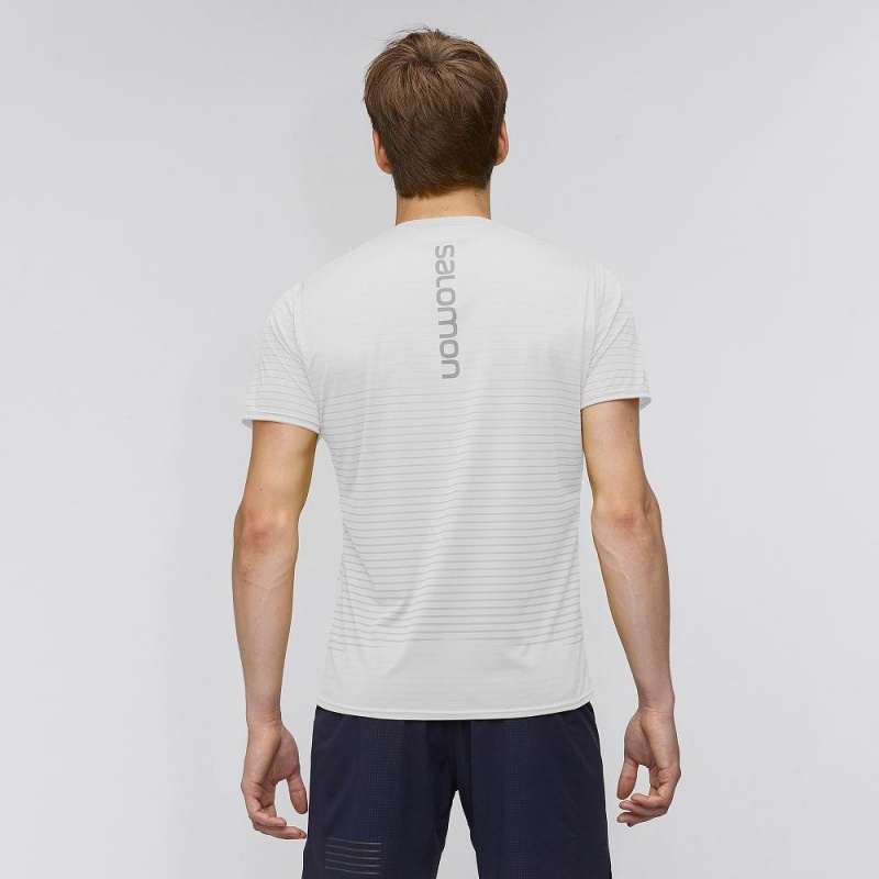 Salomon Sense Tee M Férfi Felsők Fehér | 01372-QJKY