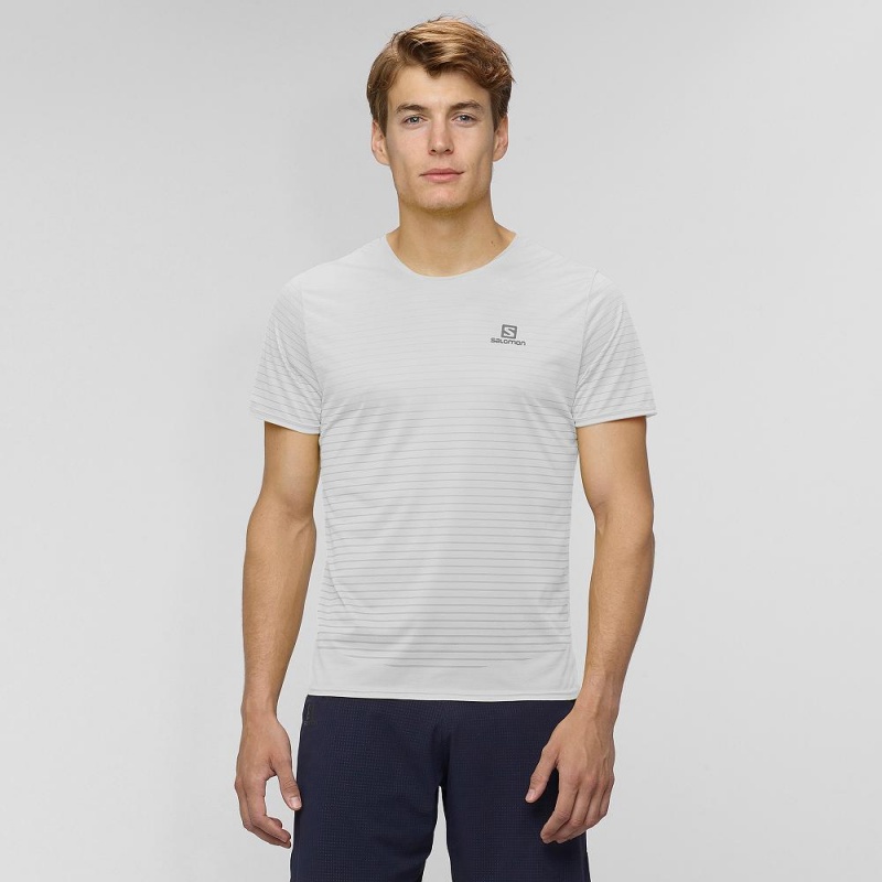 Salomon Sense Tee M Férfi Felsők Fehér | 01372-QJKY